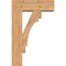 Ekena Millwork Merced Block Smooth Bracket w/ Offset Brace, Western Red Cedar, 7 1/2"W x 22"D x 34"H BKT0806X22X34MRC05SWR - alternate 4